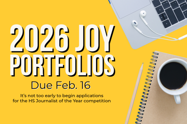 HS Journalist of the Year portfolios due Feb. 16